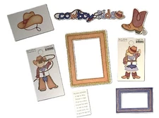 My Mind's Eye Cowboy Kids Scrapbook Die Cuts Frames 8 Piece Set
