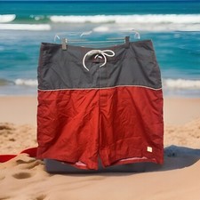 Mossimo Supply Co. Board Shorts Mens Size 38 Red Gray Swim Shorts Surf Beach