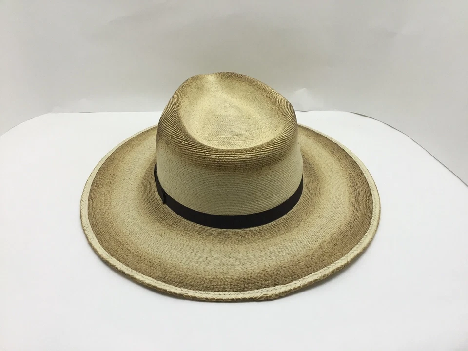 NUEVO SOMBRERO EVERON SANDY BAY PALMA PAJA HOMBRE ALA 3 3/4" CORONA SLAME/QUEMADO Foto 3 de 4