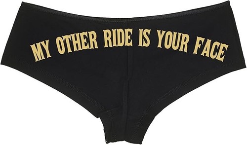 My OTHER RIDE Is Your FACE Rudo Sexy Boyshort Ropa Interior Oral Sexo Bragas Divertidas - Imagen 9 de 16