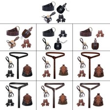1 Set Medieval Cosplay Set Potion Bottle PU Leather Belt Mug Holder Skirt Hikes
