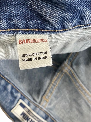 32 Crop Denim Blue Jeans Pockets 