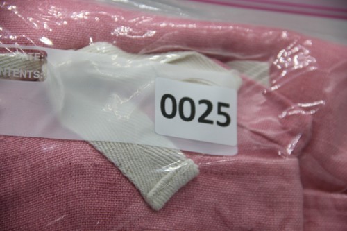Hannah Kate Girls Pink Ivory Bow Ruffle Sleeveless Romper Longall Sz 7 Linen #25 - Picture 11 of 11