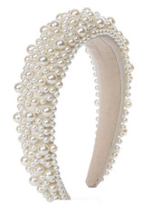 Gregory Ladner Padded Cream Pearl Headband   BRAND NEW. Bridal. Races.
