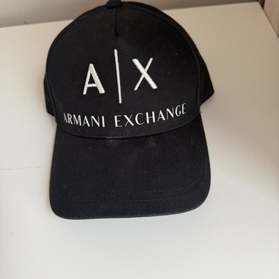 Armani Exchange Men s Black Logo Baseball Cap Hat Size M Pre-Owned Excellent