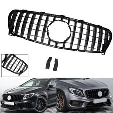 Schwarz Frontgrill Kühlergitter Für Mercedes-Benz GLA-Klasse X156 Facelift 2017+ Schwarz Frontgrill Kühlergitter Für Mercedes-Benz GLA-Klasse X156 Facelift 2017+