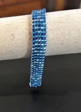 19cm Seed beads and crystal / glass bead bracelet with lobster clasp