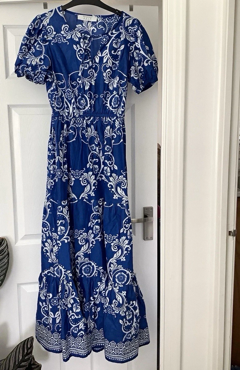 primark blue floral dress Bridal Designers Primark Blue Floral Dress Women's Indigo Cotton Denim Puff  Sleeve Mini Dress Primark