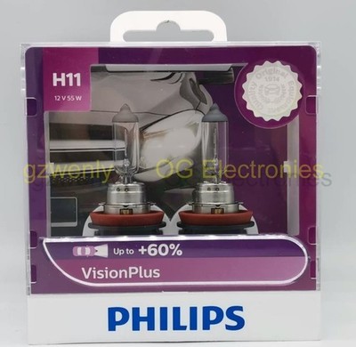 PHILIPS H11 12V55W 12362VP Vision Plus +60% light 3400K car lamp OEM AUTO light