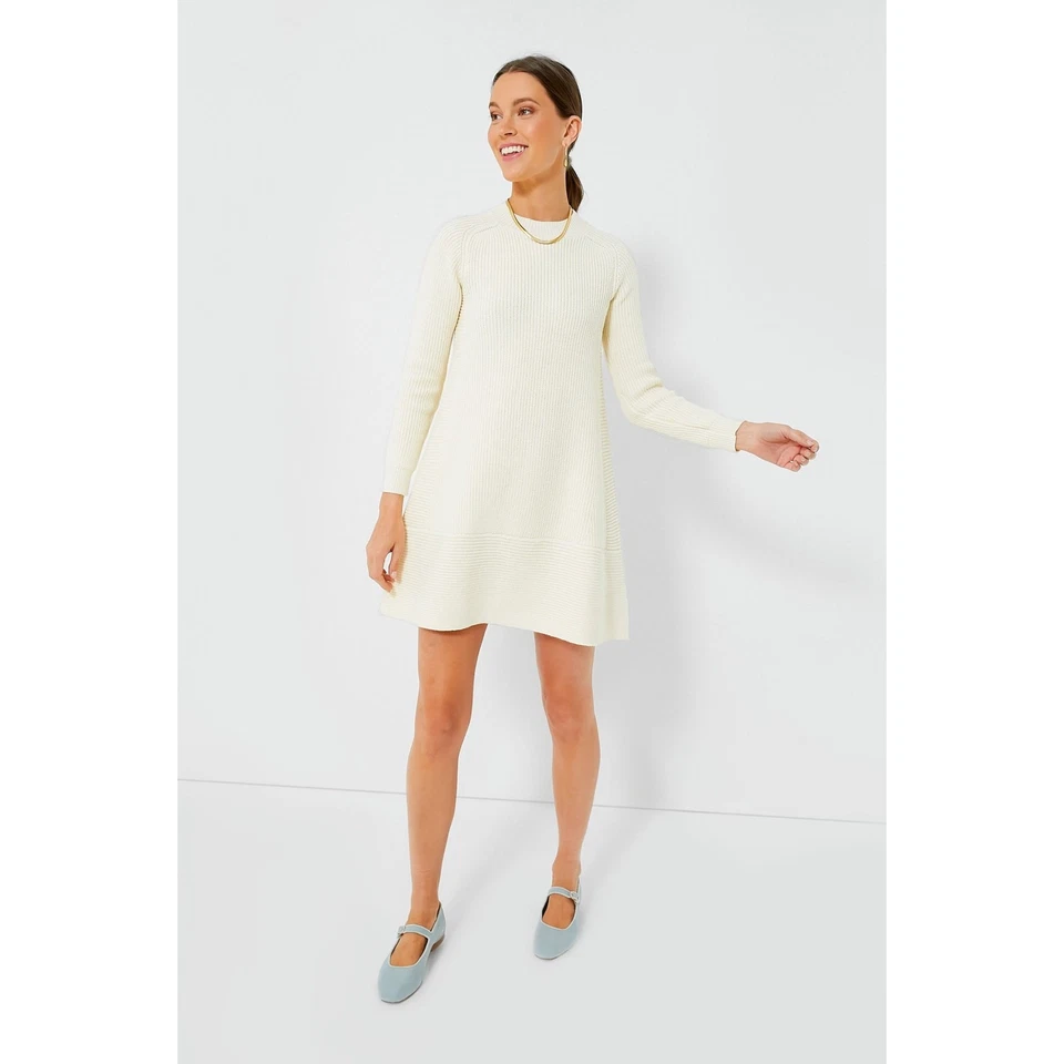 Nuevo con etiquetas Vestido Tuckernuck Ainsley Talla Mediana Crema Columpio Manga Larga Pomander Place Foto 3 de 4