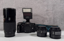 Minolta Maxxum AF 7000 35mm SLR Film Camera Bundle w/28mm,50mm, 210mm  Flash