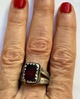 Antique Ethnic Mayan Handcrafted Silver Ring From Guatemala Size 7.5