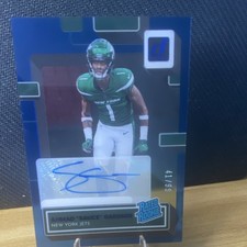 2022 Panini Clearly Donruss Ahmad Gardner Blue Auto /99 Rated Rookie Jets
