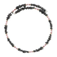 Cavill Edelstein Stahlhalsreif 125,36Ct HäMatit Pink Turmalin Mondstein