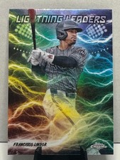 2025 Topps Chrome Baseball	Francisco Lindor Lighting Leaders Short Print Insert