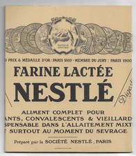 demi-boîte publicitaire cartonnée à poser Farine Lactée NESTLÉ