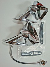 1967-70 Ford Falcon Ranchero Chrome Side Door Mirrors Wremote Lhrh Pair 1967-70 Ford Falcon Ranchero Chrome Side Door Mirrors Wremote Lhrh Pair