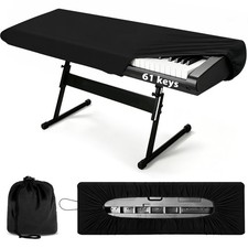 61 Keys Piano Keyboard Dust Cover, Stretchy Protective Keyboard Cover with El...