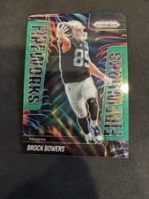 2025 Panini Prizm #11 Brock Bowers Fireworks Green Wave