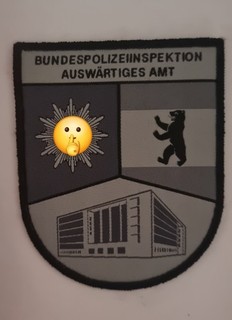 Altes Abzeichen Patch Polizei Bundespolizei Auswärtiges Amt