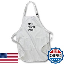 3dRose Best Noni Ever Full Length Apron 22 by 30-Inch White with Pockets