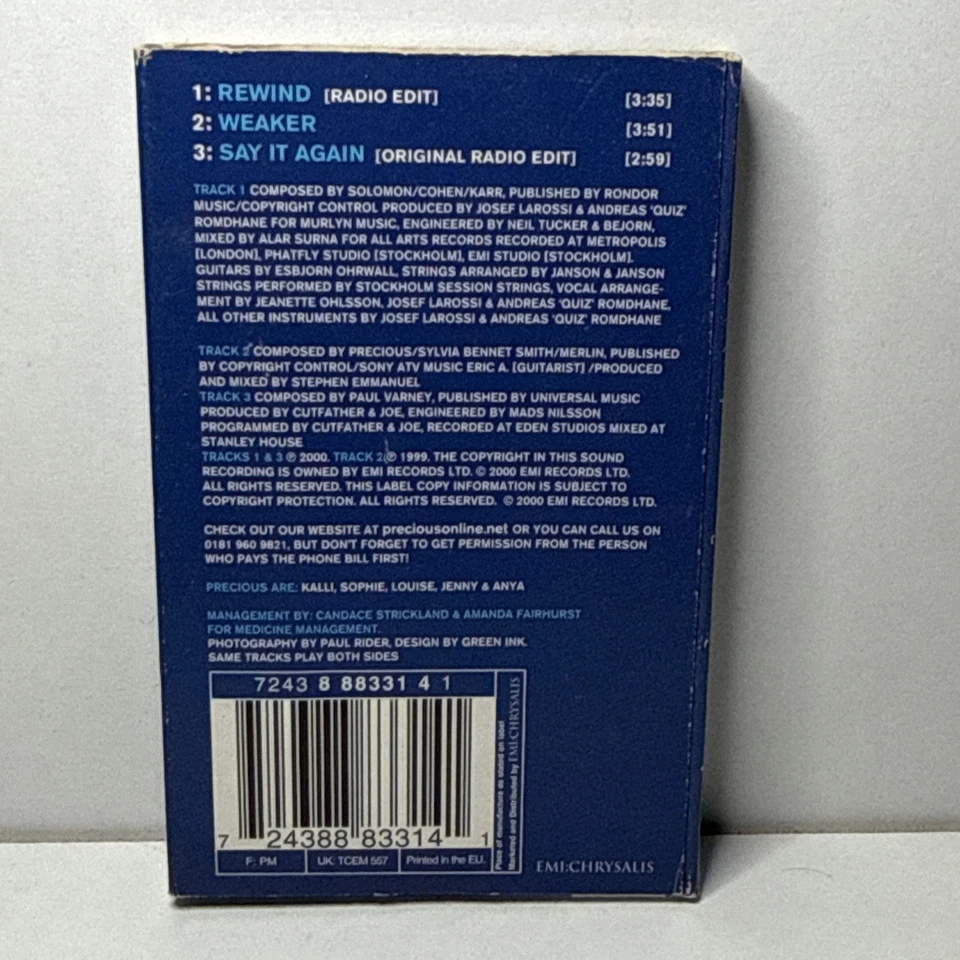 Precious Rewind Cassette Single Electronic Europop, Synth-pop, Euro House - Image 2 of 4