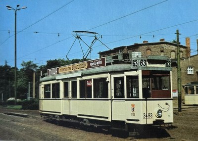 AK Berlin Ost Tram Strassenbahn Triebwagen 3495 von 1985