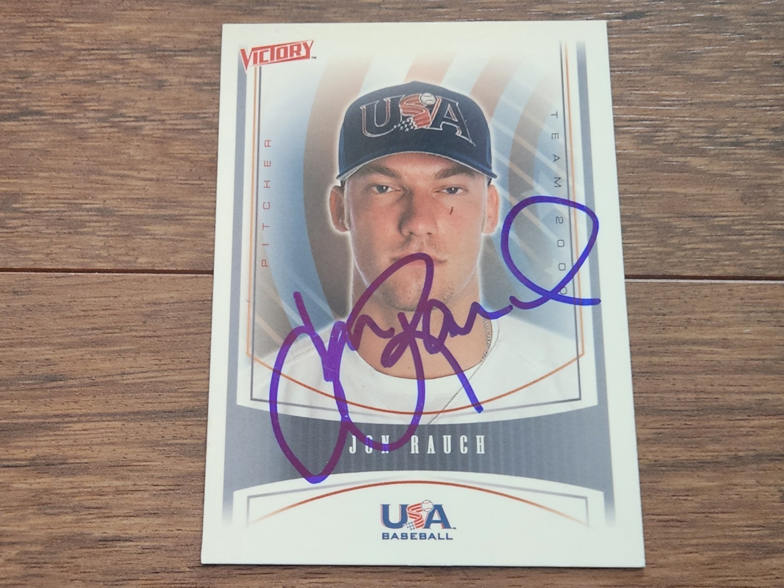 2000 Upper Deck Victory Jon Rauch Team 2000 Autographed Card #455 Morehead State