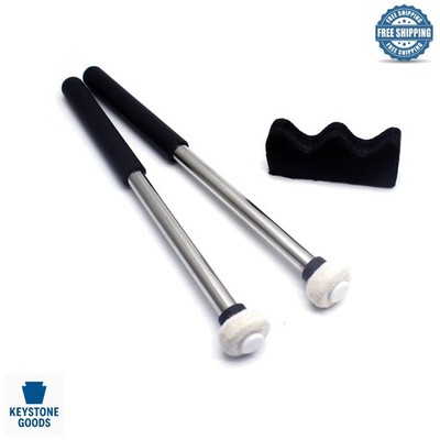 Pair Rubber Mallet Drum Sticks for Tongue & Handpan Drums