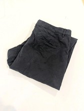 Nili Lotan 4 Slouchy Drop Crotch Paris Pants 345 Cotton Crop Baggy Washed Black