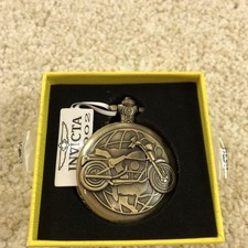 Invicta 47mm Road Warrior Pocket Quartz Bronze Tone w/Chain Watch 49002