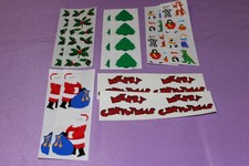 Mrs. Grossman's LOT of 10 Mixed Strips of Vintage 1992 Stickers Christmas