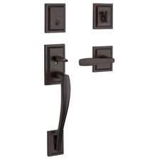 Baldwin Torrey Pines Front Entry Door Smartkey Handleset Lock in Venetian Bronze
