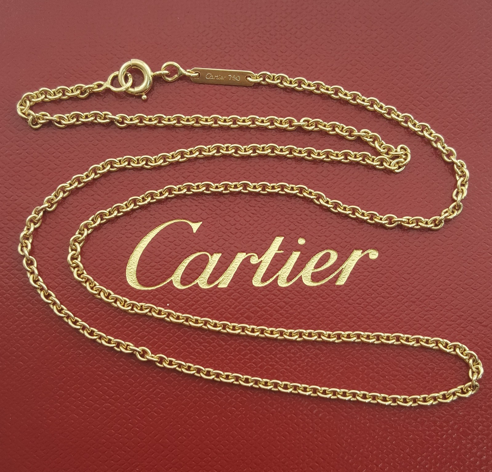 Cartier 18k Yellow Gold Chain Necklace 17