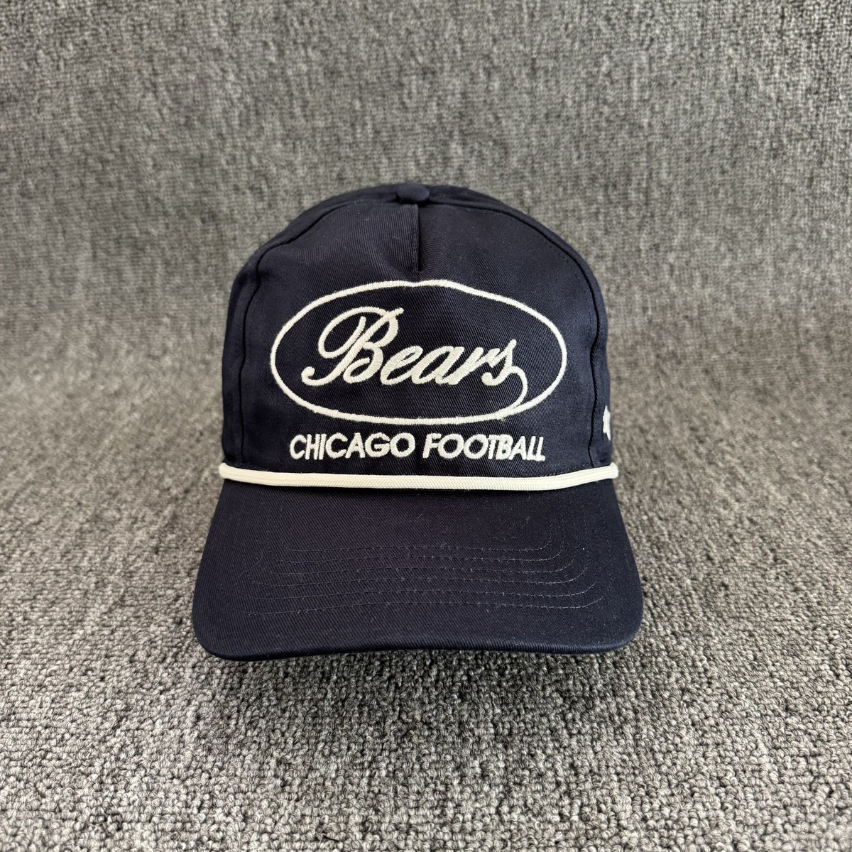 '47 Brand Chicago Bears NFL Snapback Hat Navy Script Logo Rope Cap