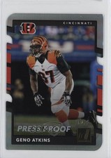 2017 Panini Donruss Press Proof Silver Die-Cut Error /25 Geno Atkins #58 ex1