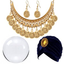 4 Pcs Halloween Fortune Teller Costume Accessories for Women