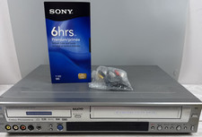 Sanyo DRW-1000 VCR DVD Recorder w/AV Cables New Tape: Tested - No Remote