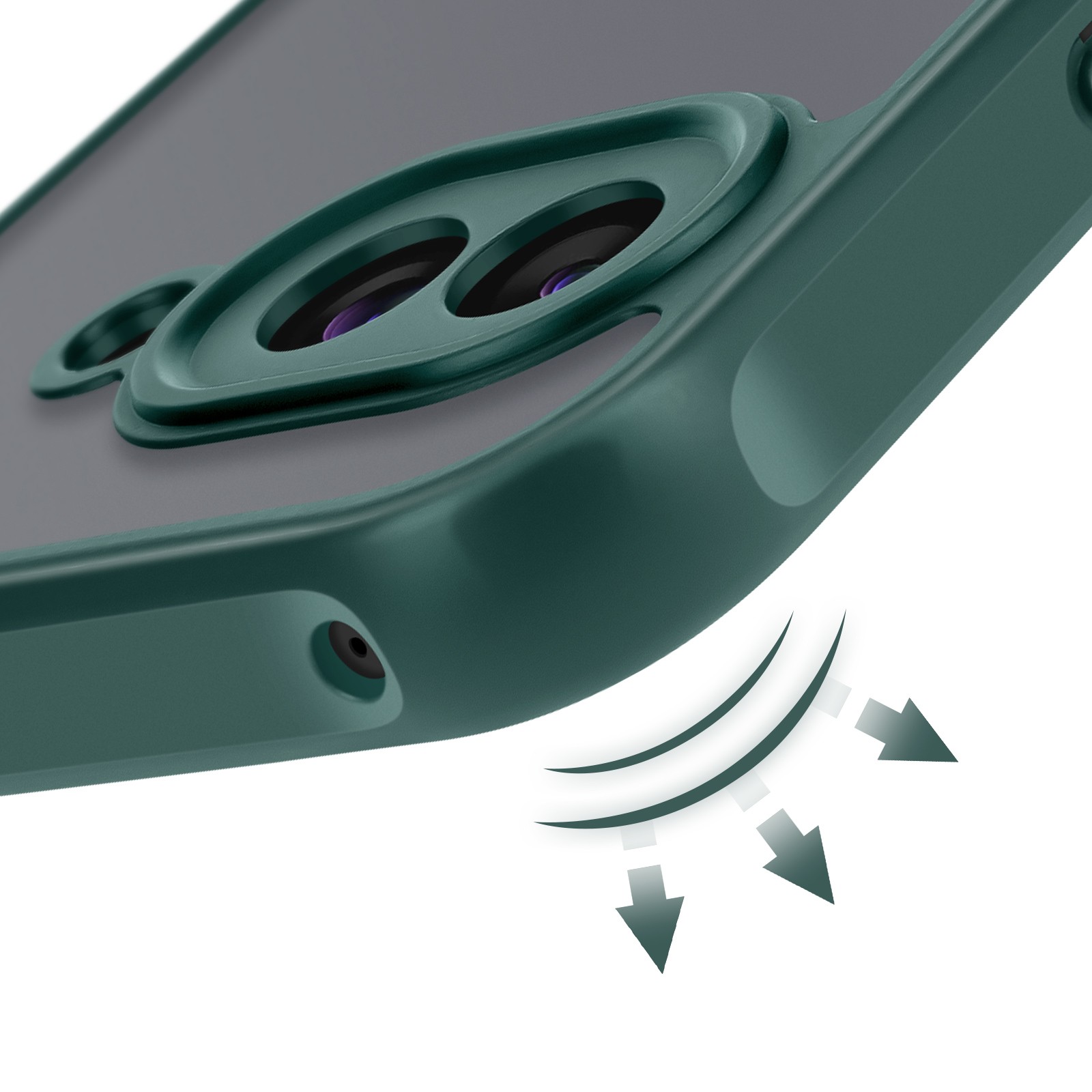 Coque silicone Google Pixel 9a Avizar verte avec coins renforcés