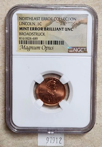 WPCoins ~ 2000 Lincoln Cent Error Broad Struck NGC Slab RED