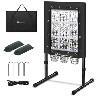 WARMOUNTS 9 Hole Pitching Net, Heavy-Duty Baseball Softball Net with Strike Z...