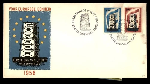 Mayfairstamps Netherlands FDC 1956 Euorpa Cept Tower First Day Cover aaw_73503