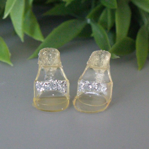 🤍Barbie CLEAR SILVER Glitter OT Heels Mules Pumps Heels Vintage 1960s *N Mint🤍 - Picture 7 of 10