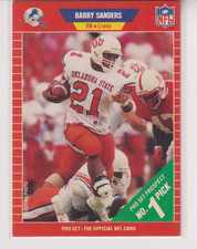 Barry Sanders 1989 Pro Set Football Rookie Card # 494 Lions HOF $1.00 Shipping