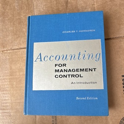 Horngren Accounting for Management Control: An Introduction 2nd Ed 1970 HC