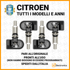 4x SENSORI TPMS CITROEN C3 C4 C5 C1 E ALTRE PRESSIONE PNEUMATICI 🟢PRONTI🟢