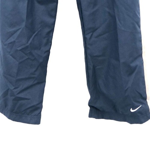 Nike Track Pant Girls XL Blue Windbreaker Elastic Waist Sporty Ankle Zip Stripe - Picture 9 of 11