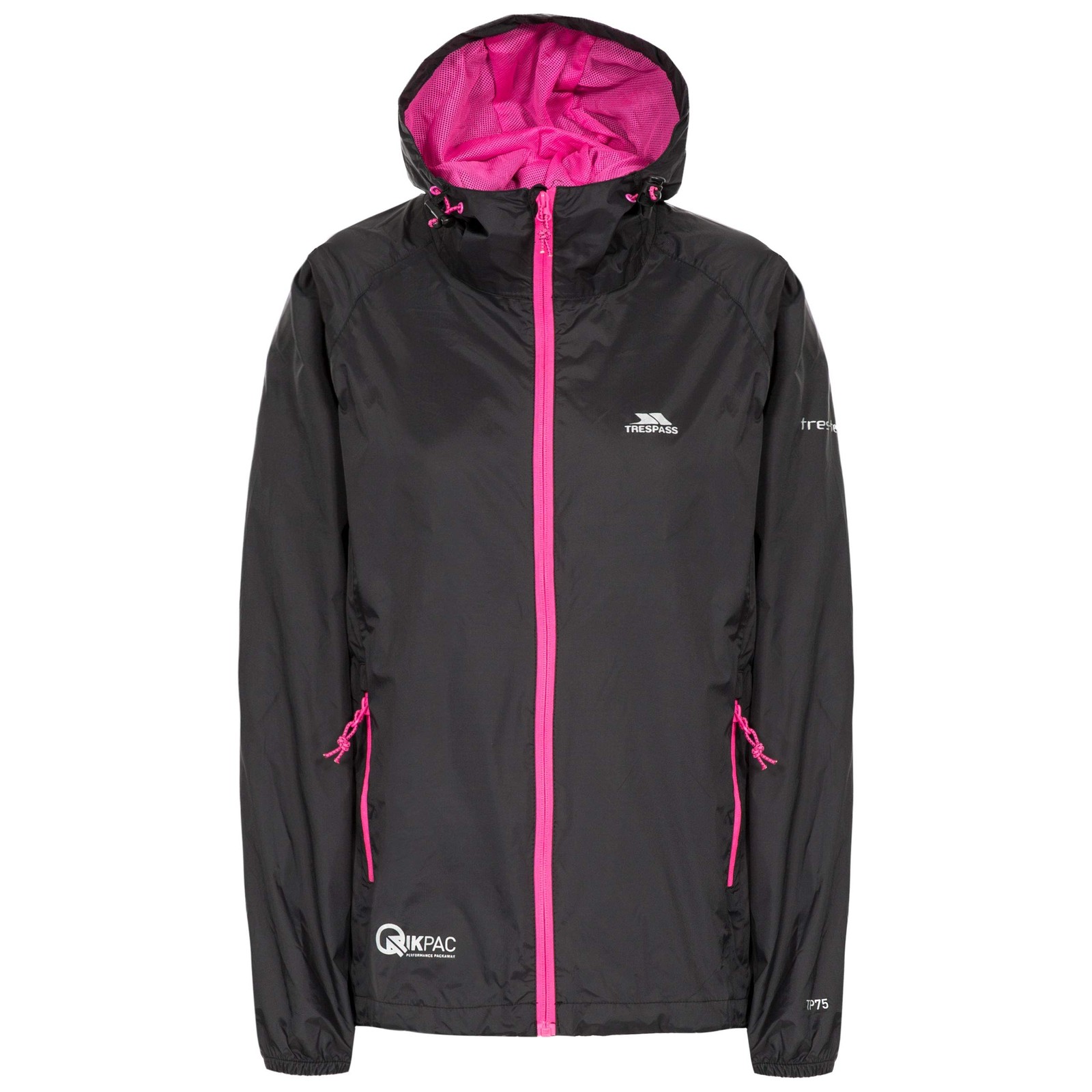 Veste coupe-pluie femme Qikpac noir taille XXS