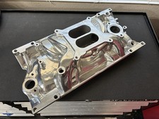 New Summit Racing Polished Sbc Dual Plane Intake Manifold Vortec Heads 226062-p