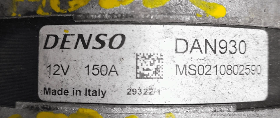 1708322 Alternatore  FORD FOCUS C-MAX (CAP) 1.6 TDCi Mnv 5p/d/1560cc - Immagine 2 di 2